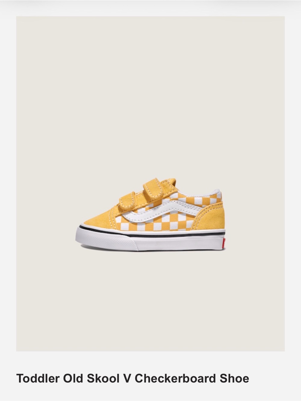 Vans Toddler Old Skool V Checkerboard Sneakers - Yellow & White